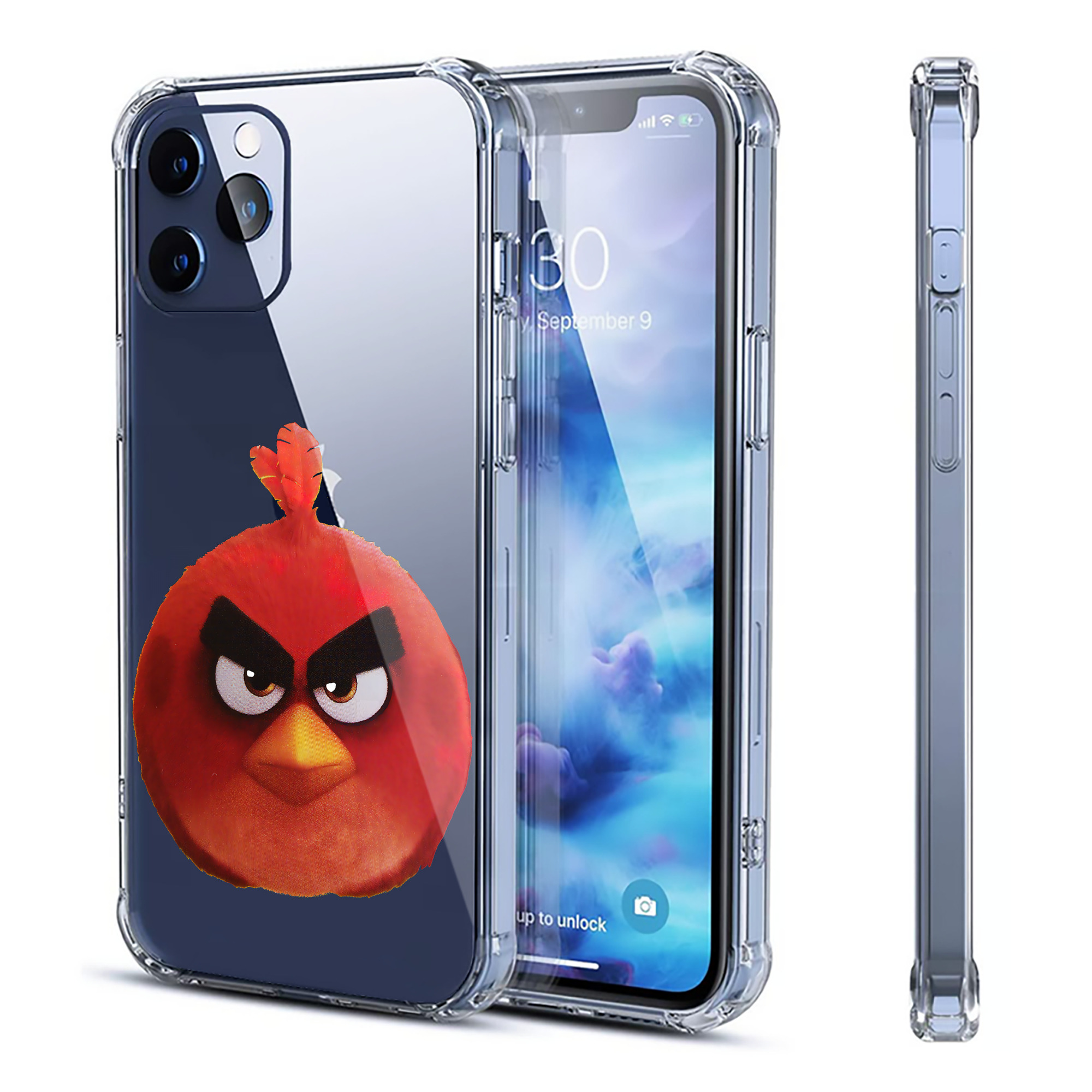 （画像用） Angry Birds アングリーバード 【iPhone 12シリーズ対応】透明スマホケース（クリアソフトケース）